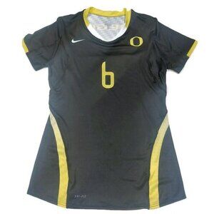 Nike Oregon Ducks #6 Short Sleeve Volleyball Jersey Womens Size M Shirt Black